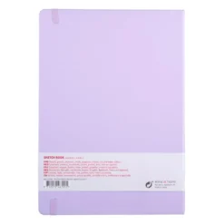 Art Creation Skissebok m/strikk 140g A4 – Pastel Violet