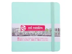 Art Creation Skissebok m/strikk 140g 12x12cm – Fresh Mint