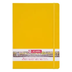 Art Creation Skissebok m/strikk 140g A4 – Gul