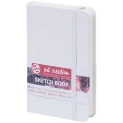 Art Creation Skissebok m/strikk 140g 9x14cm – Hvit