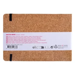 Art Creation Skissebok m/strikk 140g 21×14,8 – Kork