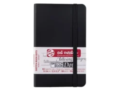 Art Creation Skissebok m/strikk 80g – Sort – Prikker 9x14cm