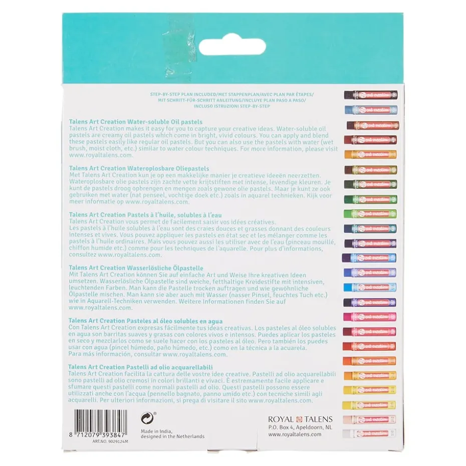 Art Creation Water-Soluble Oil Pastels – Sett med 24 farger