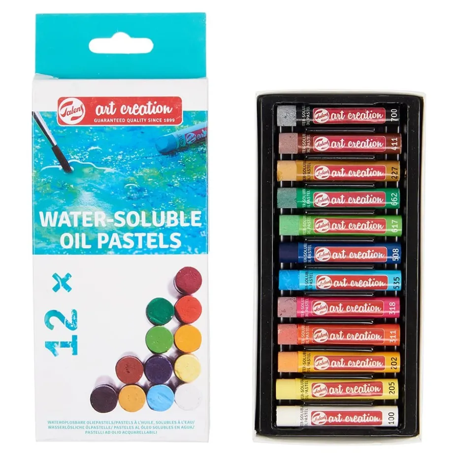 Art Creation Water-Soluble Oil Pastels – Sett med 12 farger