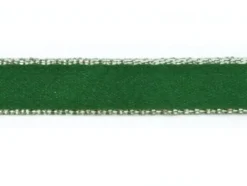 Bånd 9,5mm – Grønn med sølvkant – 10m