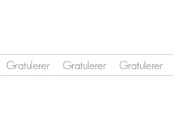 Bånd m/tekst 13mm – Gratulerer – 10m