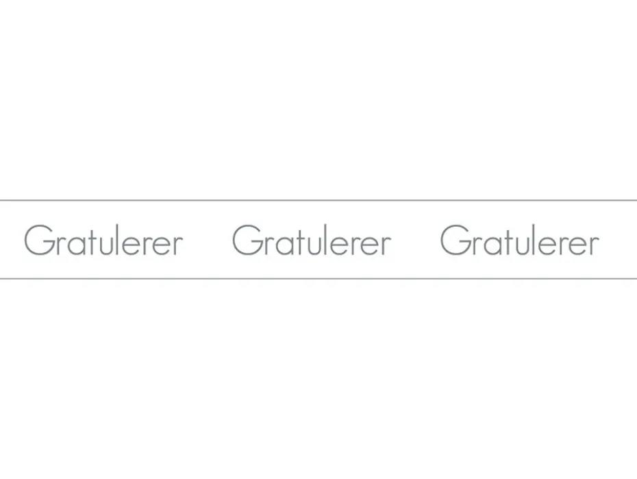 Bånd m/tekst 13mm – Gratulerer – 10m