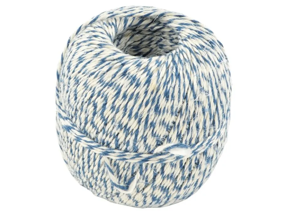 Bomullssnor – Blå/hvit – 200g