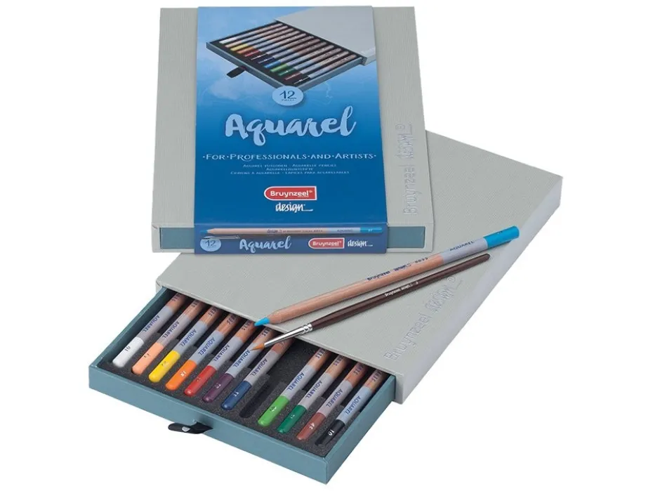 Bruynzeel Design Akvarellblyanter – Sett 12stk