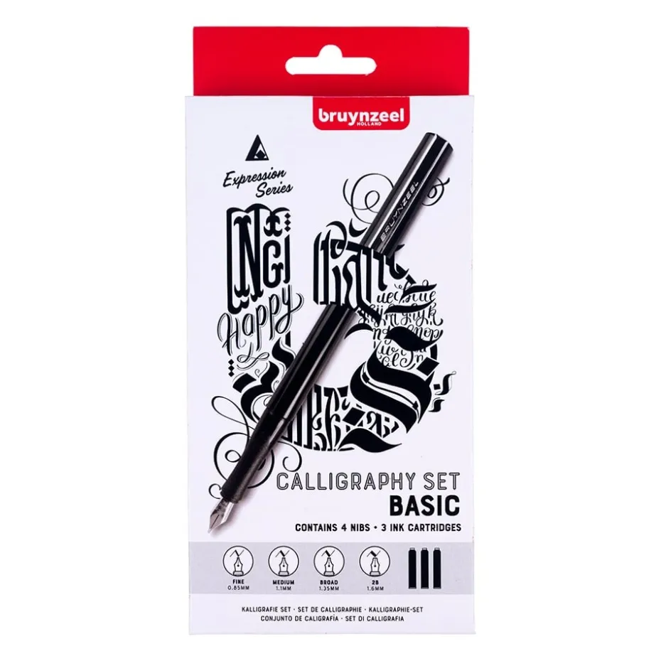 Bruynzeel Expression Calligraphy – Kalligrafisett 8 deler
