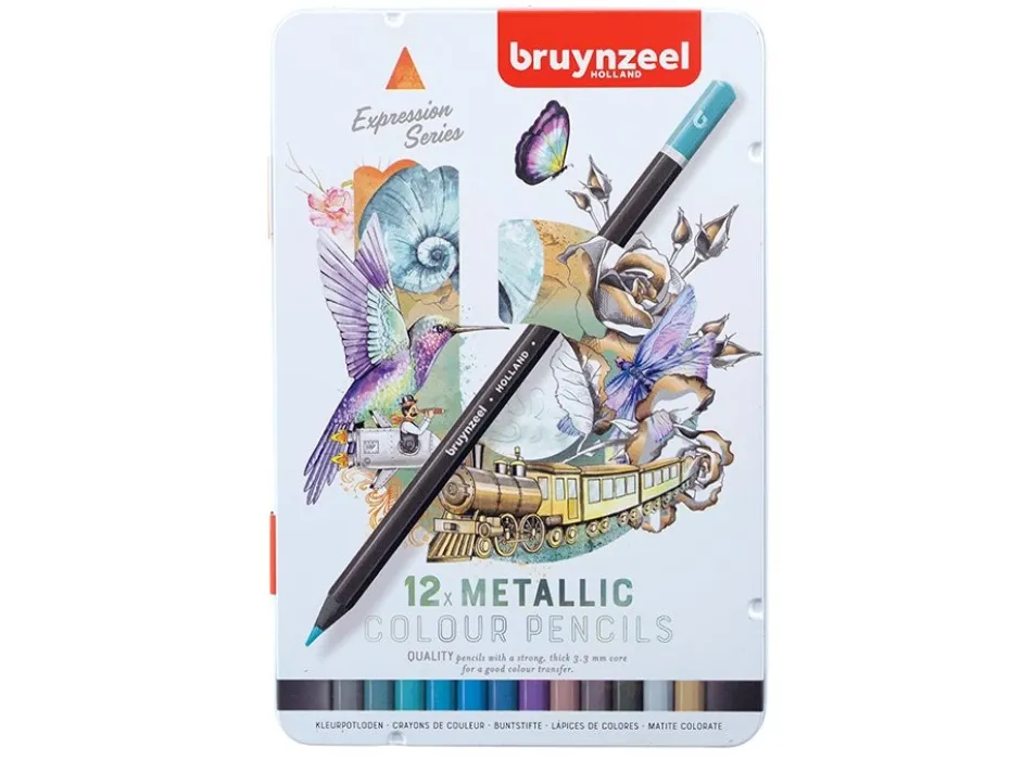 Bruynzeel Expression Fargeblyanter Metallic – Sett 12stk