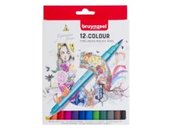 Bruynzeel Expression Fineliner Brushpen – Sett 12stk