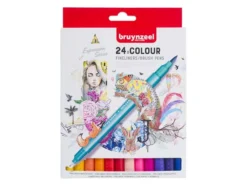 Bruynzeel Expression Fineliner Brushpen – Sett 24stk