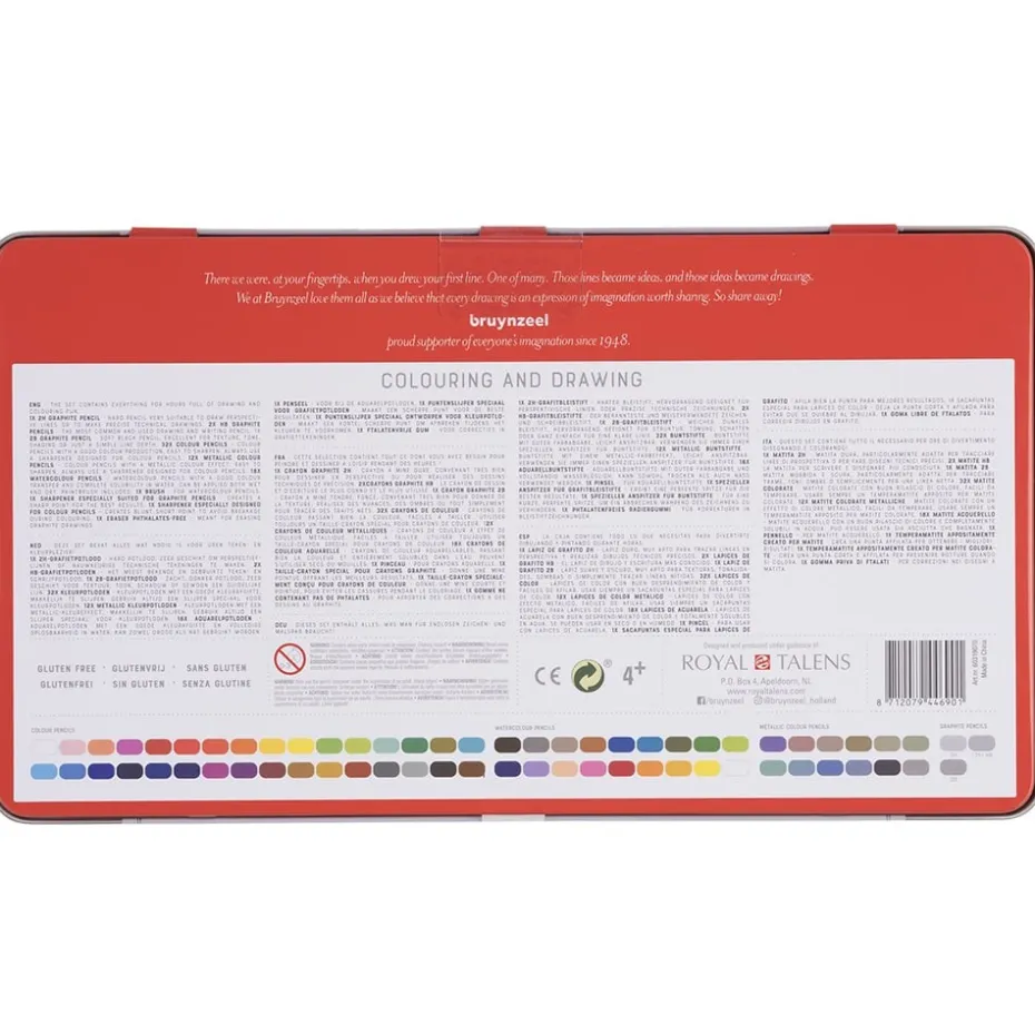 Bruynzeel Fargeblyanter Sett 70stk – Colouring & Drawing
