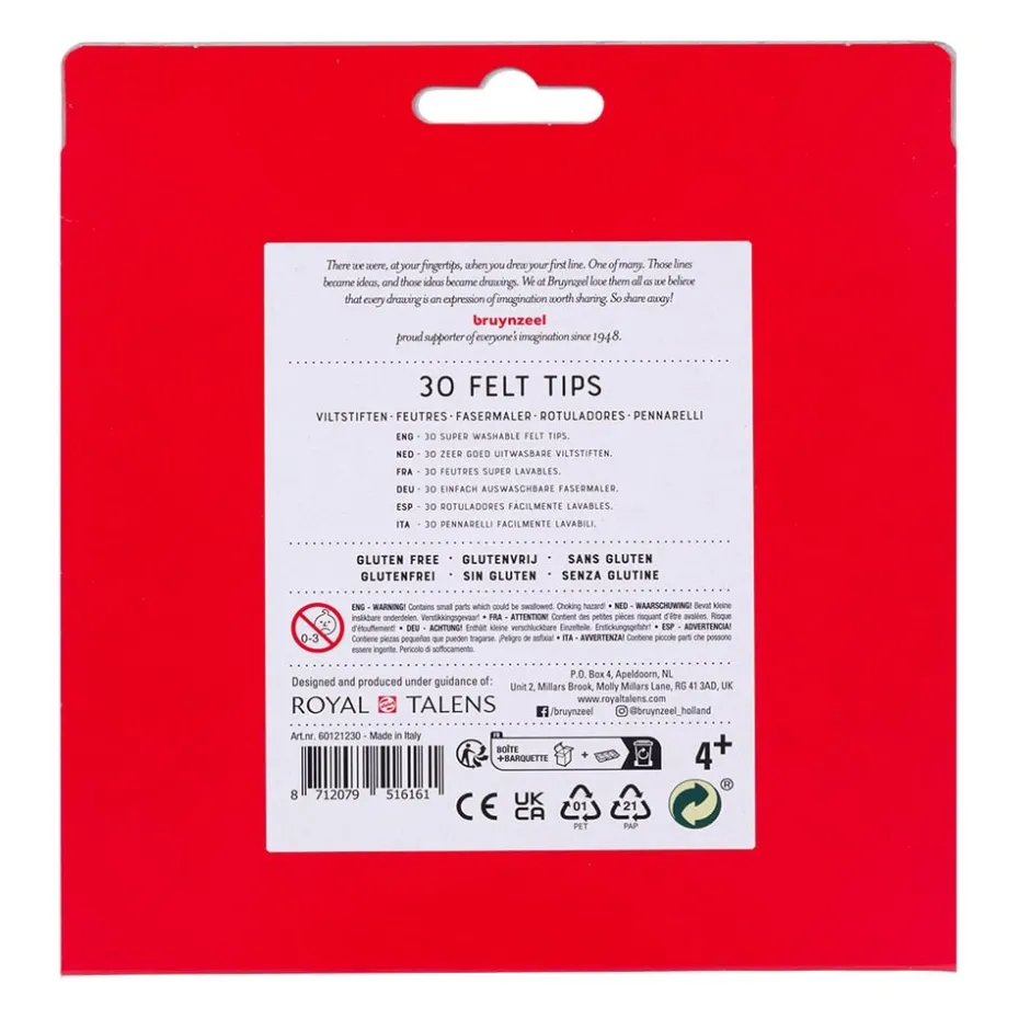 Bruynzeel KIDS – Felt Tips-tusjer Sett – 30stk