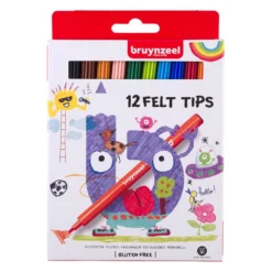 Bruynzeel KIDS – Felt Tips-tusjer Sett – 12stk