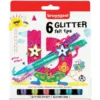 Bruynzeel KIDS – Glitter Felt tips-tusjer Sett – 6stk