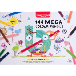Bruynzeel KIDS Mega Fargeblyant Sett eske 144stk – Standard