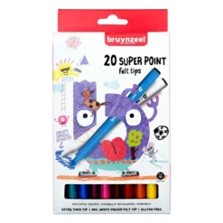 Bruynzeel KIDS – Super Point-tusjer Sett – 20stk