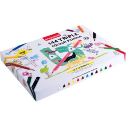 Bruynzeel KIDS Triple fargeblyant 144ass. i eske – Standard