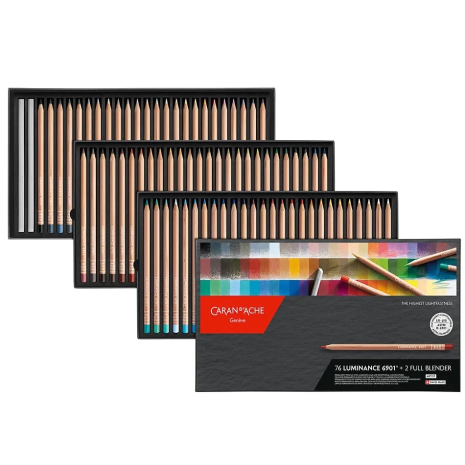 Caran d’Ache Luminance Blyant Sett – 76+2stk