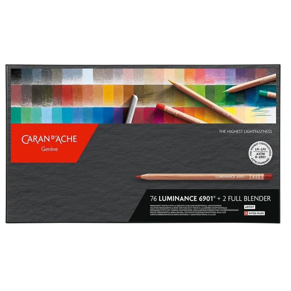 Caran d’Ache Luminance Blyant Sett – 76+2stk