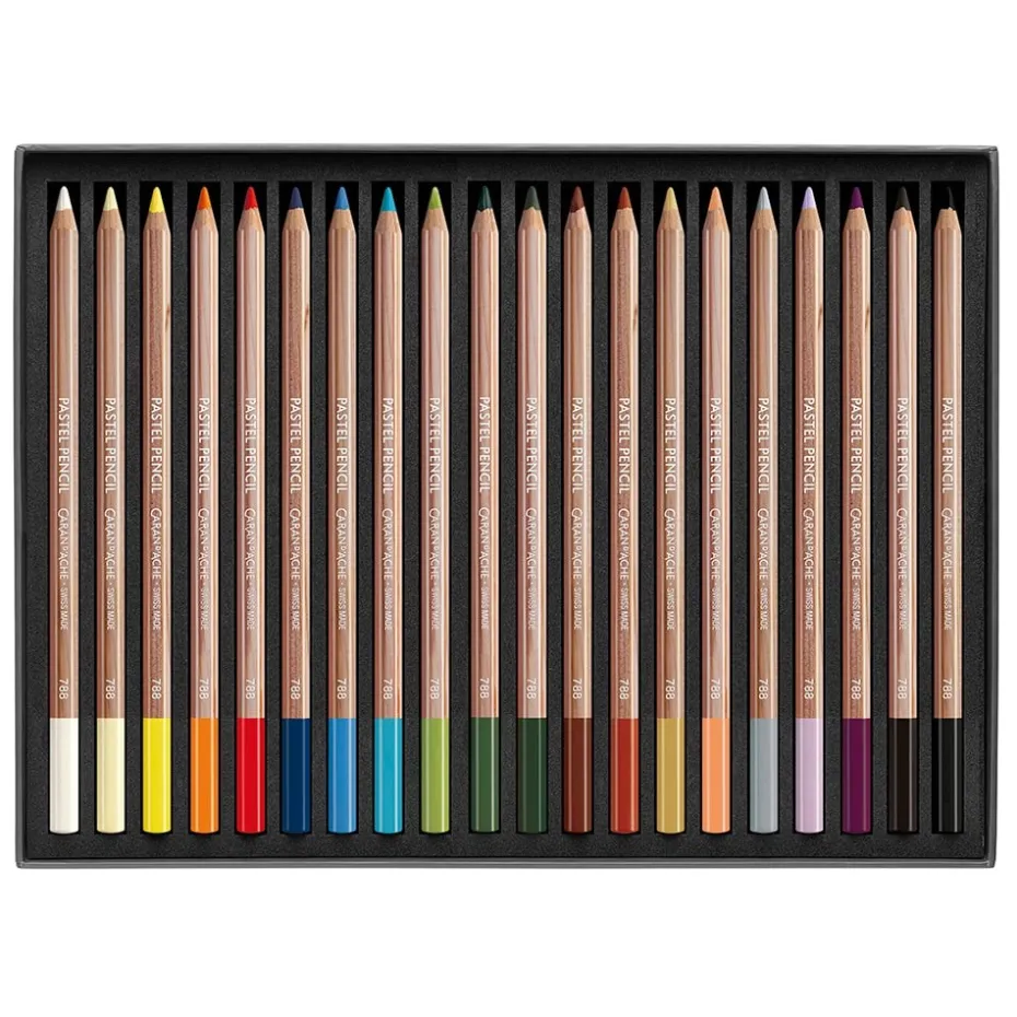 Caran d’Ache Pastellblyant – Sett 20 farger