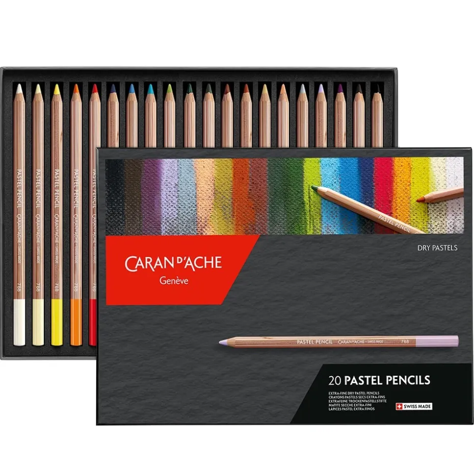 Caran d’Ache Pastellblyant – Sett 20 farger