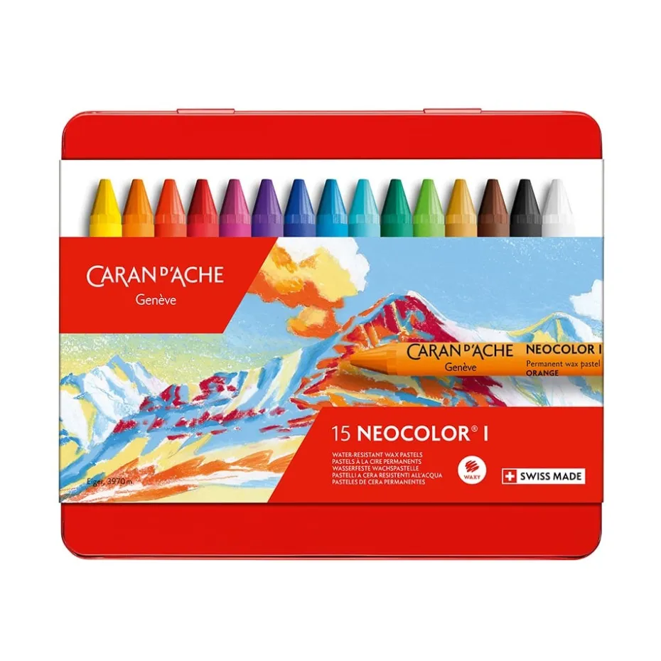 Caran d’Ache Vokskritt Neocolor I – 15stk