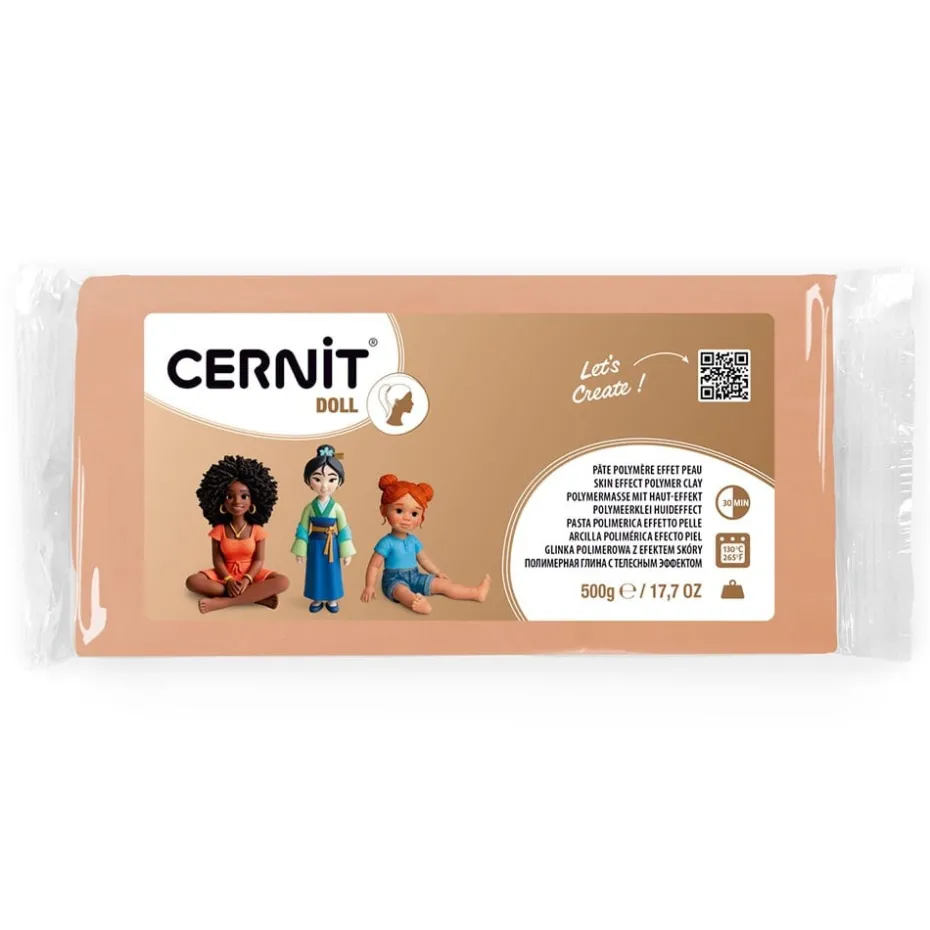 Cernit Polymerleire Doll 500g – 855 Solbrun