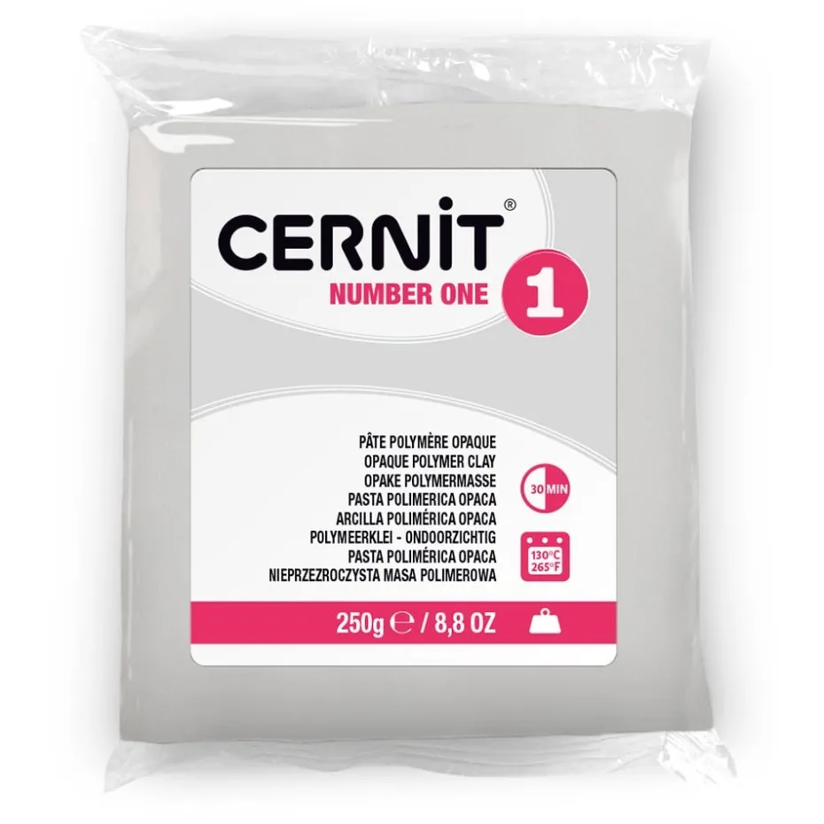 Cernit Polymerleire Number One 250g – 027 Hvit Opak