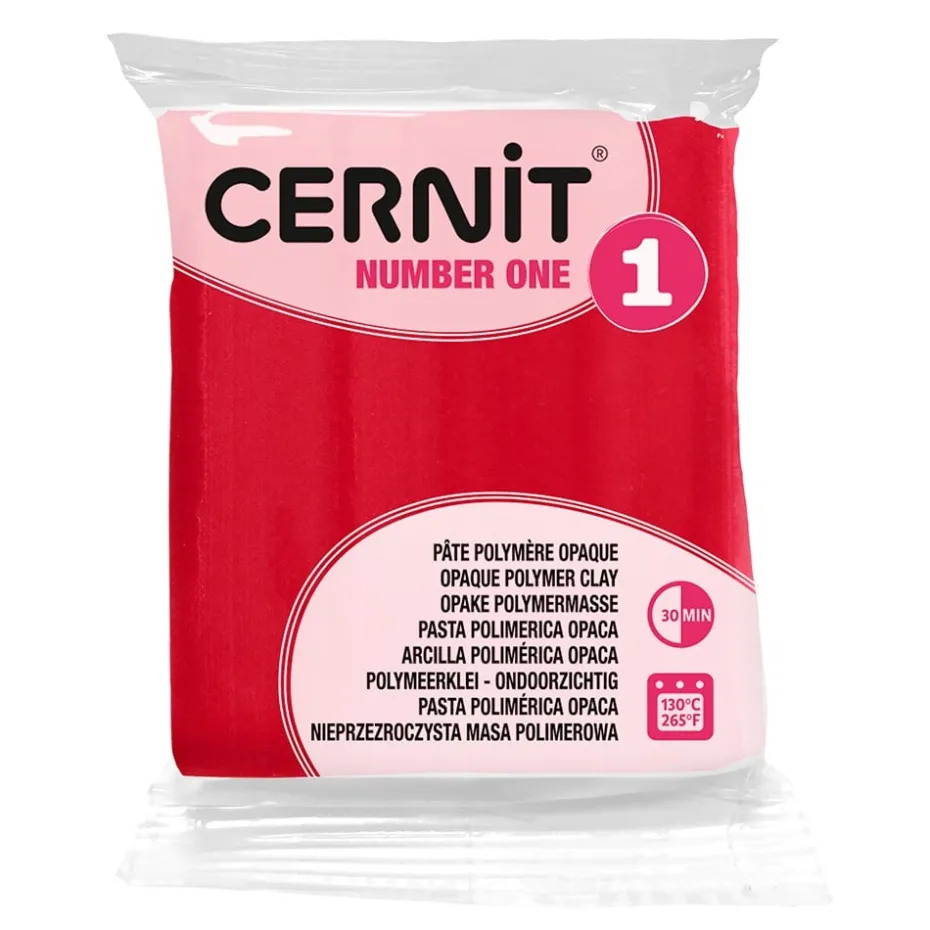 Cernit Polymerleire Number One 56g – 420 Karminrød