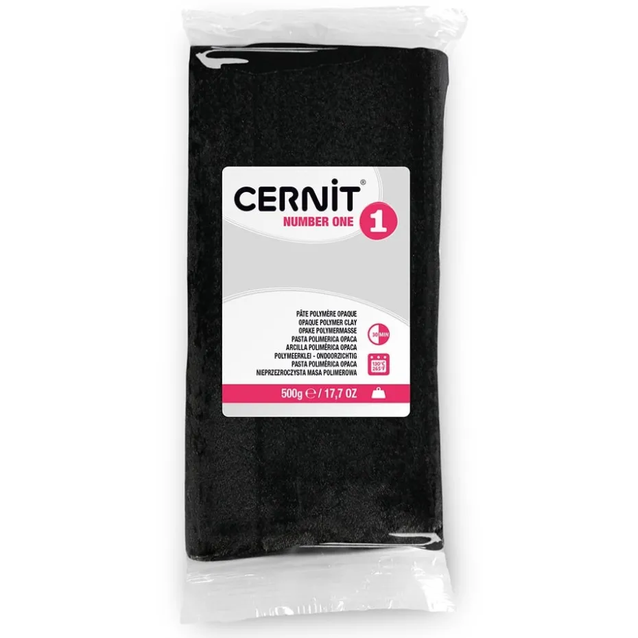 Cernit Polymerleire Number One 500g – 100 Sort