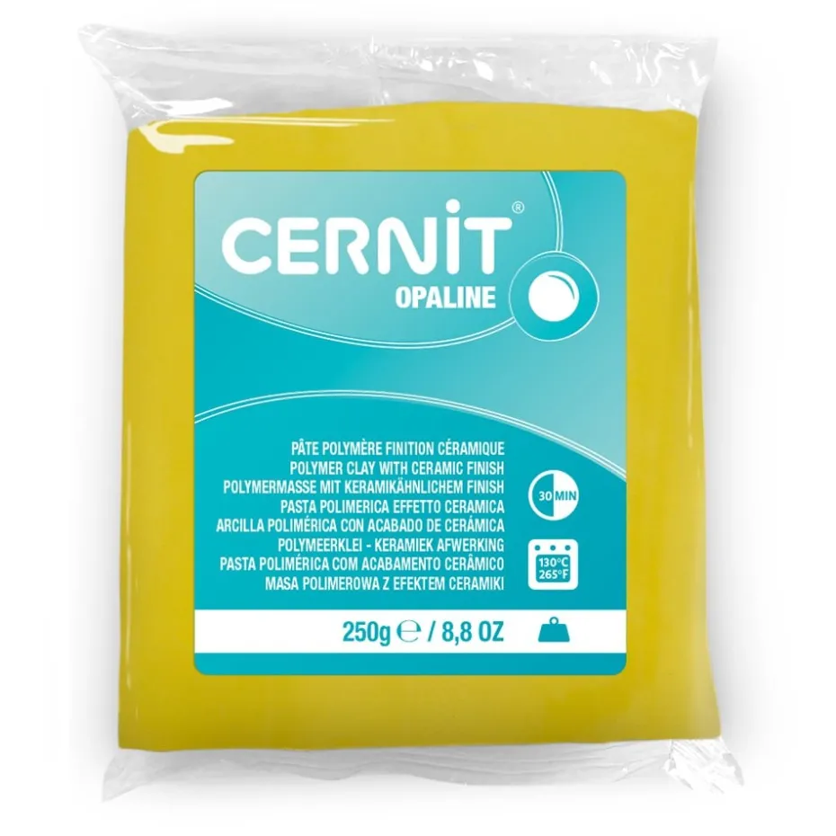 Cernit Polymerleire Opaline 250g – 717 Primary Yellow