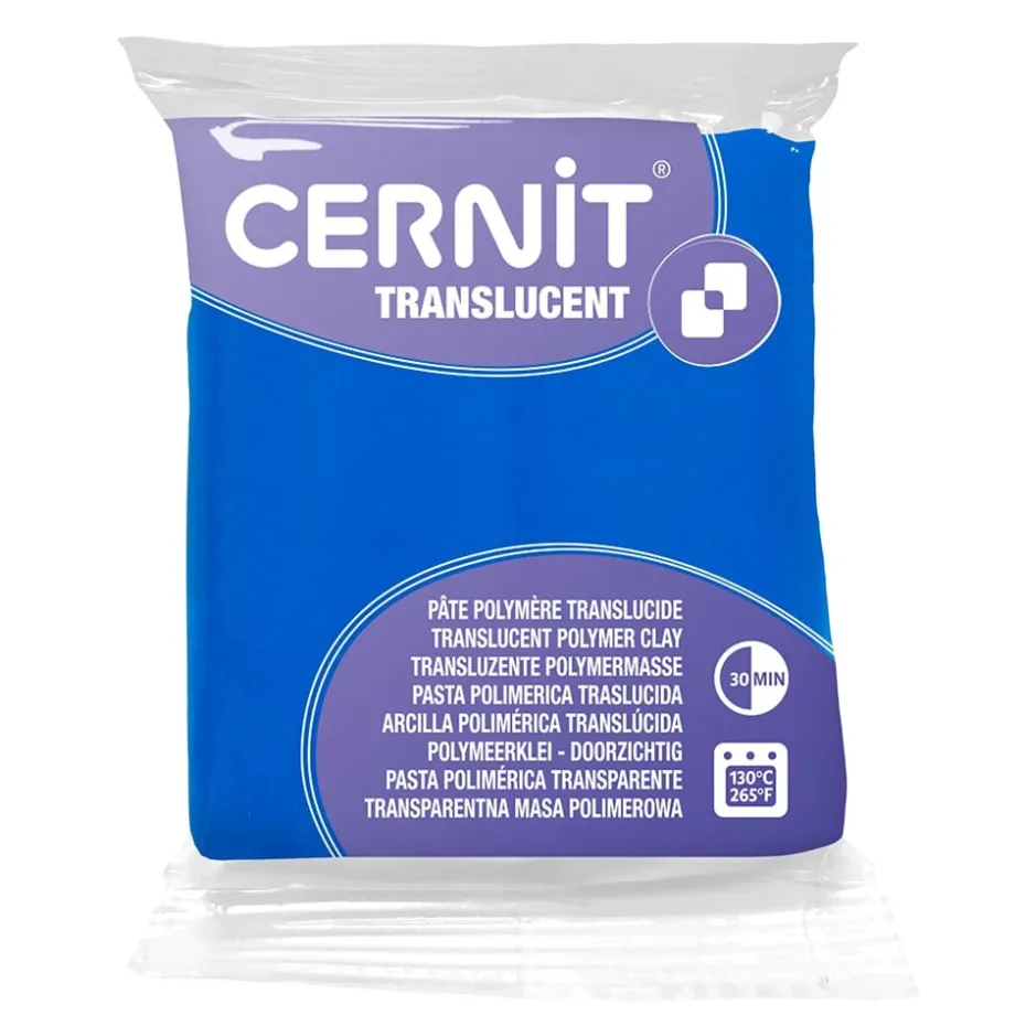 Cernit Polymerleire Translucent 56g – 275 Safirblå