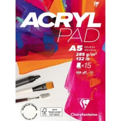 Clairefontaine Acrylpad Akrylblokk – 285g 15ark – A5
