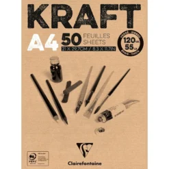 Clairefontaine Kraft Tegneblokk – 120g 50ark – A4