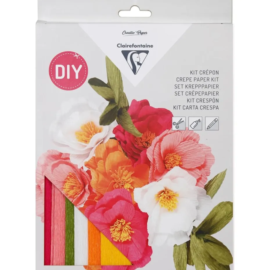 Clairefontaine Kreppapir Sett – Blomsterbukett