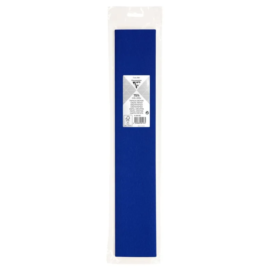 Clairefontaine Kreppapir 75% 50x250cm 75g – 13 Kongeblå
