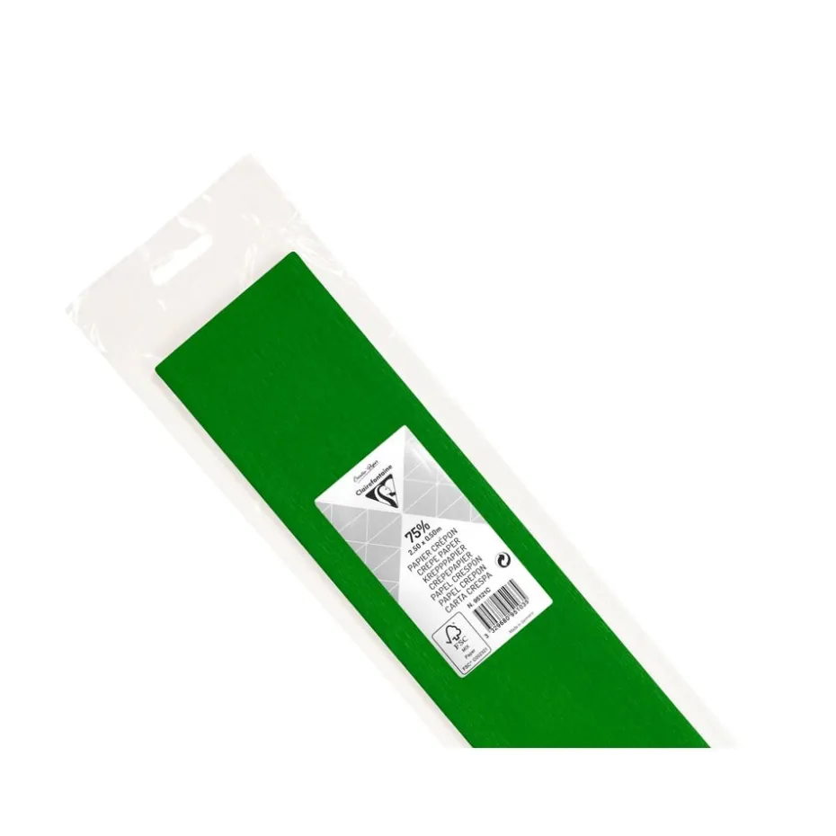 Clairefontaine Kreppapir 75% 50x250cm 75g – 21 Gressgrønn