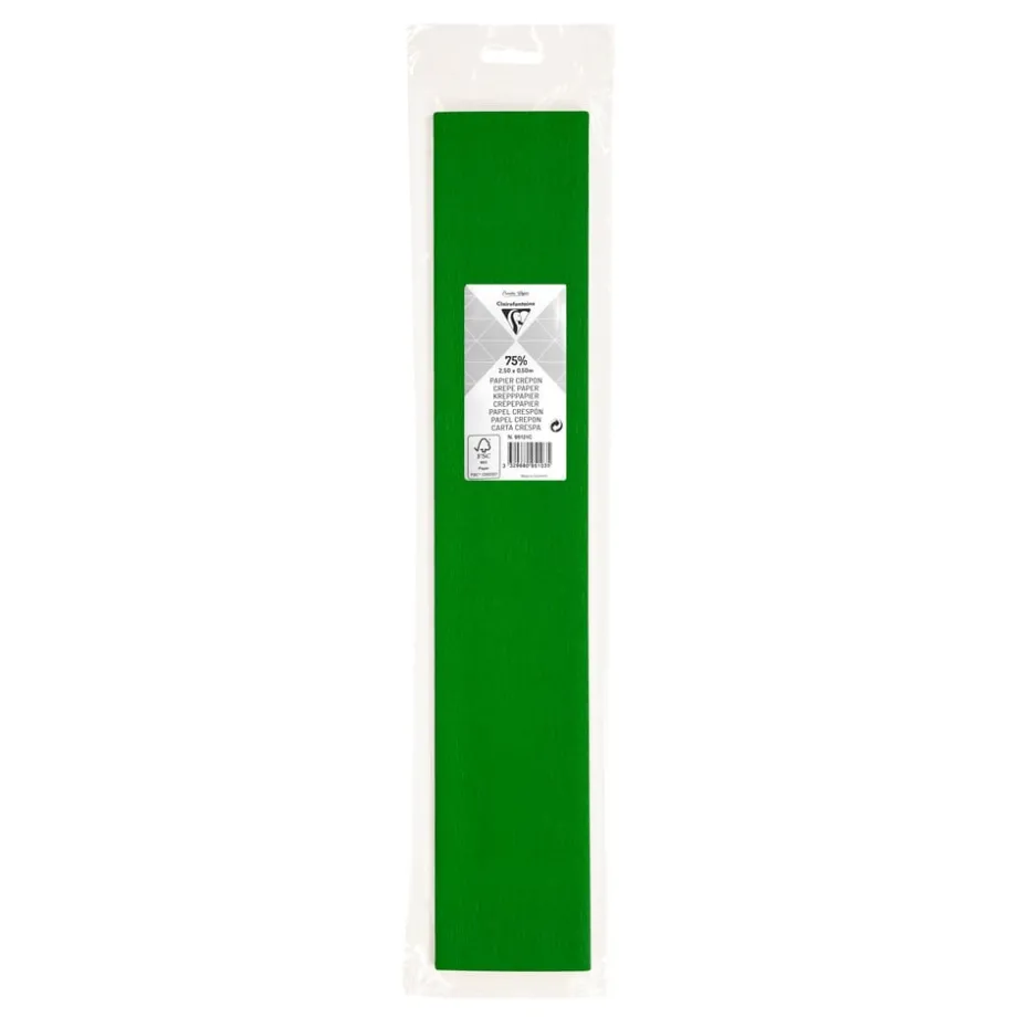 Clairefontaine Kreppapir 75% 50x250cm 75g – 21 Gressgrønn