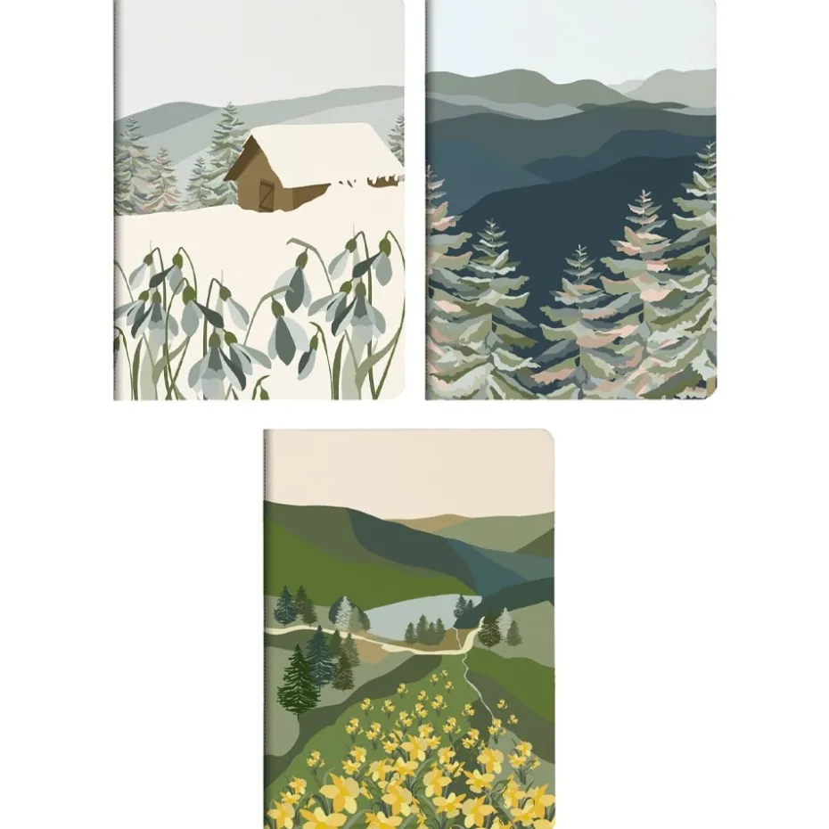 Clairefontaine La Vie en Vosges – Notatbok Sydd A5 Linjert
