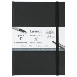 Clairefontaine Layout Double face bok – 25ark 220g – A5