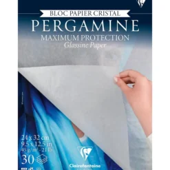 Clairefontaine Pergamine papirblokk – 45g 30ark – 24x32cm