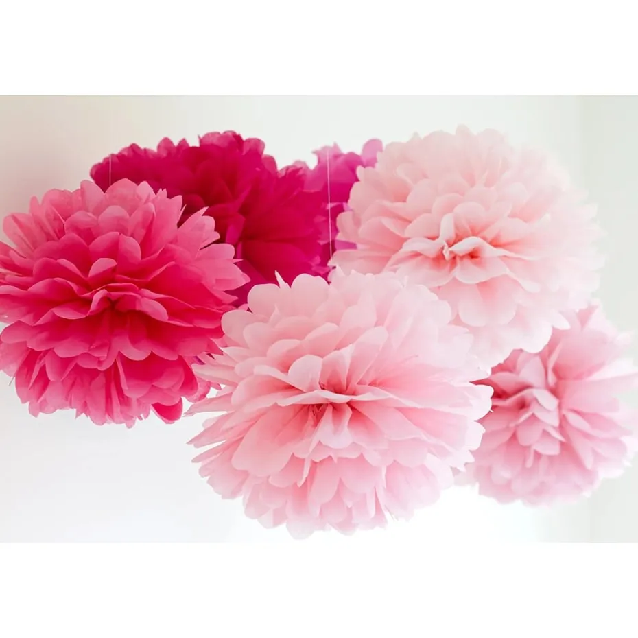 Clairefontaine Silkepapir Pomponger 3stk – Cyclamen