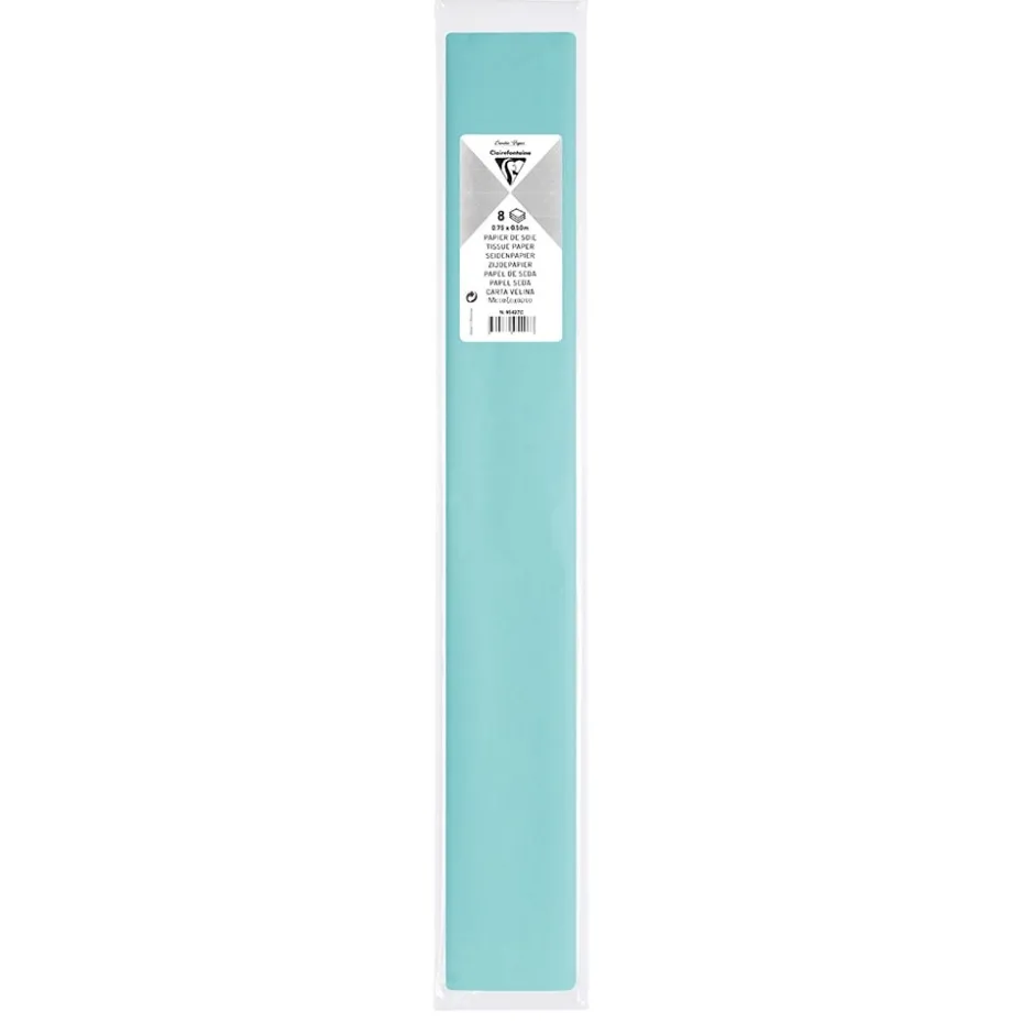 Clairefontaine Silkepapir 50x70cm 8ark – Himmelblå