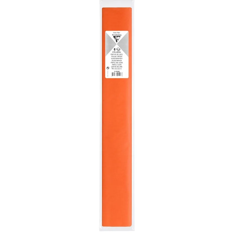 Clairefontaine Silkepapir 50x70cm 8ark – Oransje