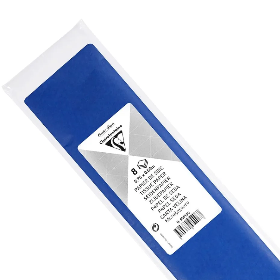 Clairefontaine Silkepapir 50x70cm 8ark – Mørk Blå