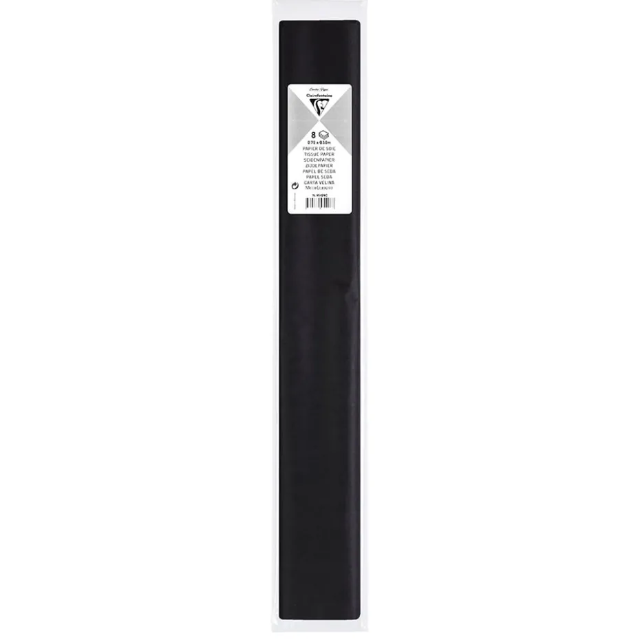 Clairefontaine Silkepapir 50x70cm 8ark – Sort