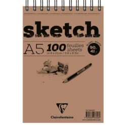 Clairefontaine Sketch Skisseblokk 90g 100ark – A5